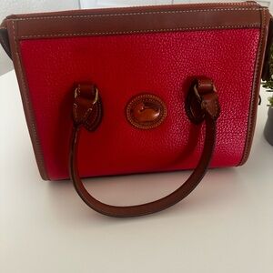 Dooney & Bourke Red and Brown Satchel